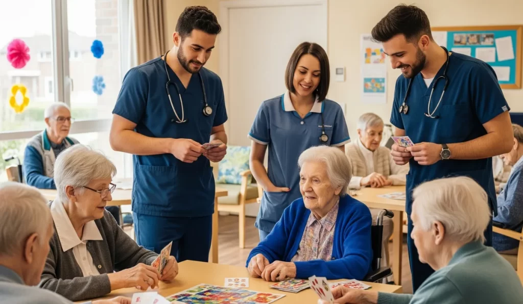 cuidar niños y adulto mayores